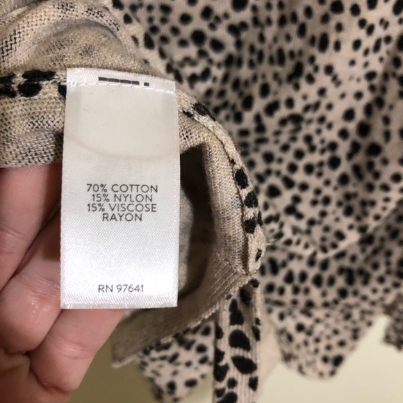 J. Jill Animal Print Sweater 3/4 Length Sleeves Size XS - Picture 7 of 8